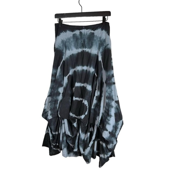 Solitaire Tie Dyed Maxi Boho Bubble Pick up Skirt - Picture 7 of 7